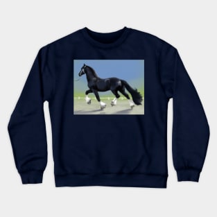 Trotting Friesian Cross Crewneck Sweatshirt